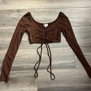 Long-Sleeve Crop Top